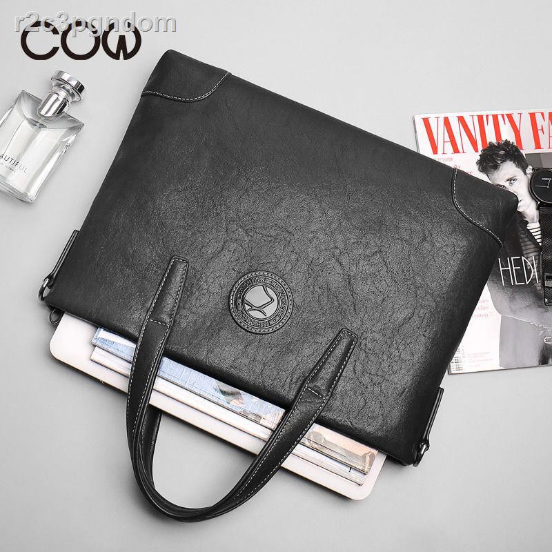 Túi xách nam của Pháp COW cặp ngang kinh doanh một vai thời trang họp đựng máy tính 9808 | BigBuy360 - bigbuy360.vn