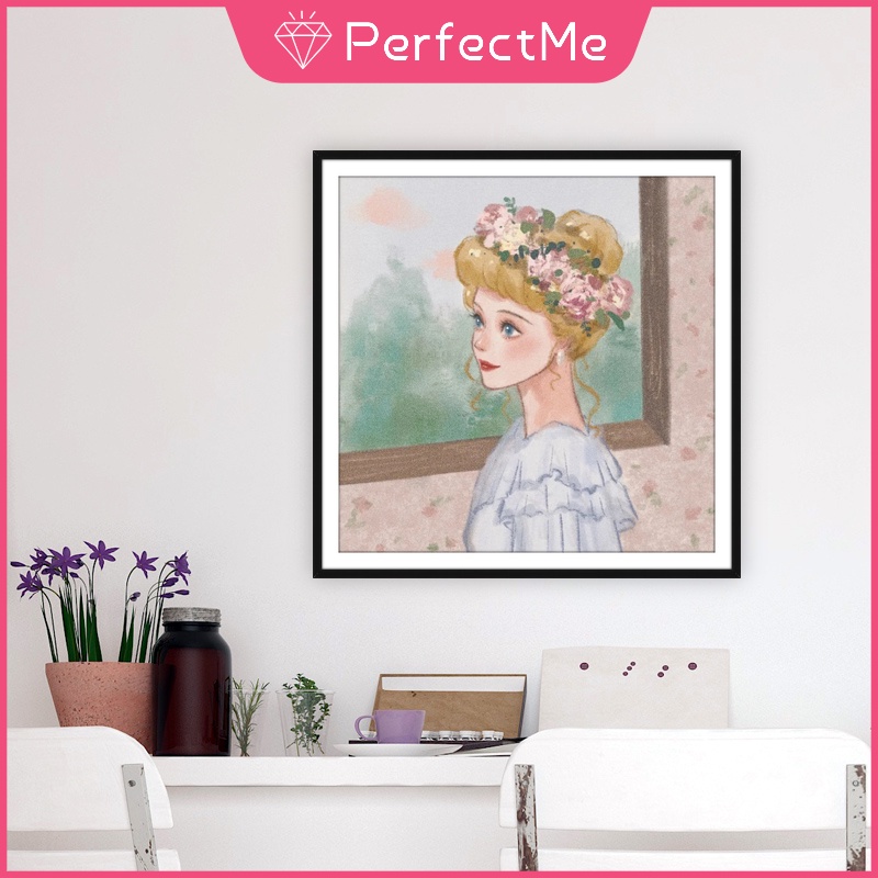 Bộ Tranh Đính Đá 5D Tự Làm 40x40cm Hình Công Chúa Disney