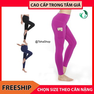 Quần Tập Gym Nữ Có Túi Để Điện Thoại Tiện Lợi , Đồ Tập Yoga Có Kiểu Dáng , Màu Sắc Bazic Hỗ Trợ Đổi Size - Q1008