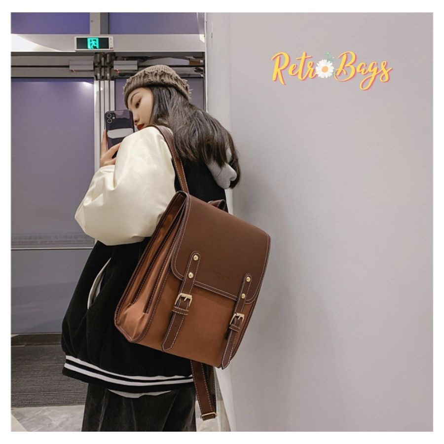 Balo sinh viên ulzzang balo nữ đi làm đi học phong cách Hàn Quốc Retro Bags RT-BL01