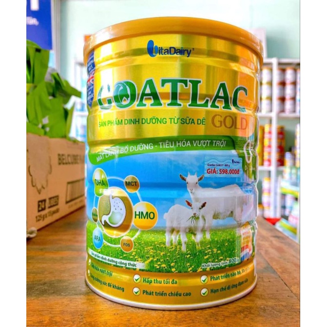 (Date mới) Sữa dê Goatlac Gold 0+ 800gr
