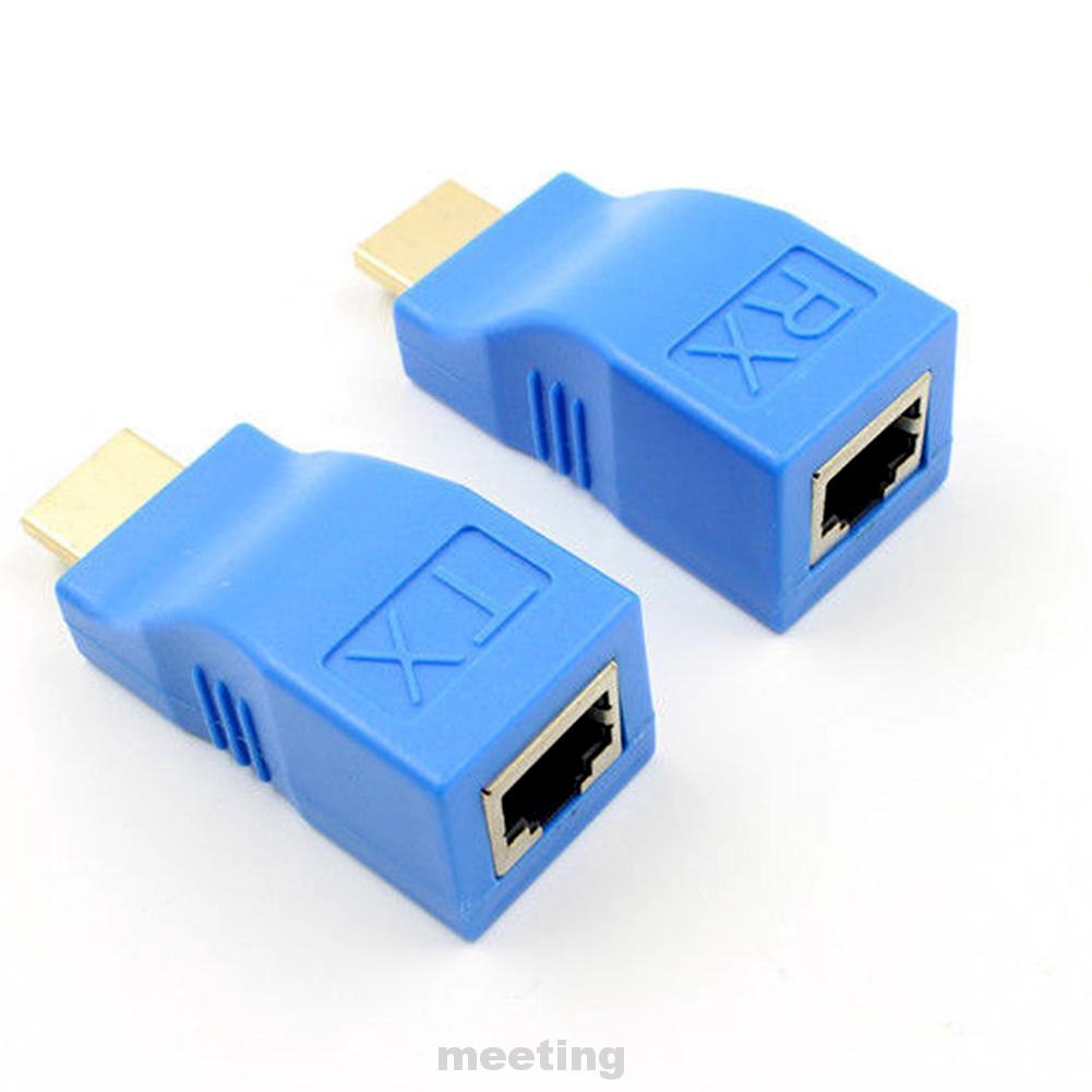 Bộ Chuyển Đổi Hdmi Tx / Rx Cat6 Cat5e Màu Xanh Dương