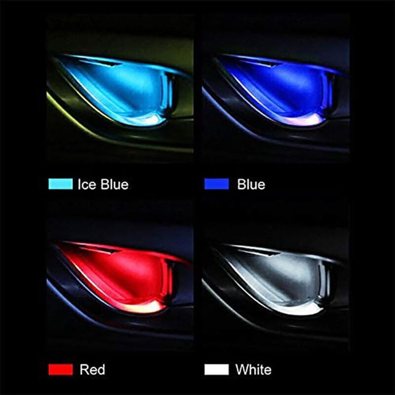 Bộ 4 Đèn LED Neon Mini Nhiều Màu Sắc Trang Trí Xe Hơi