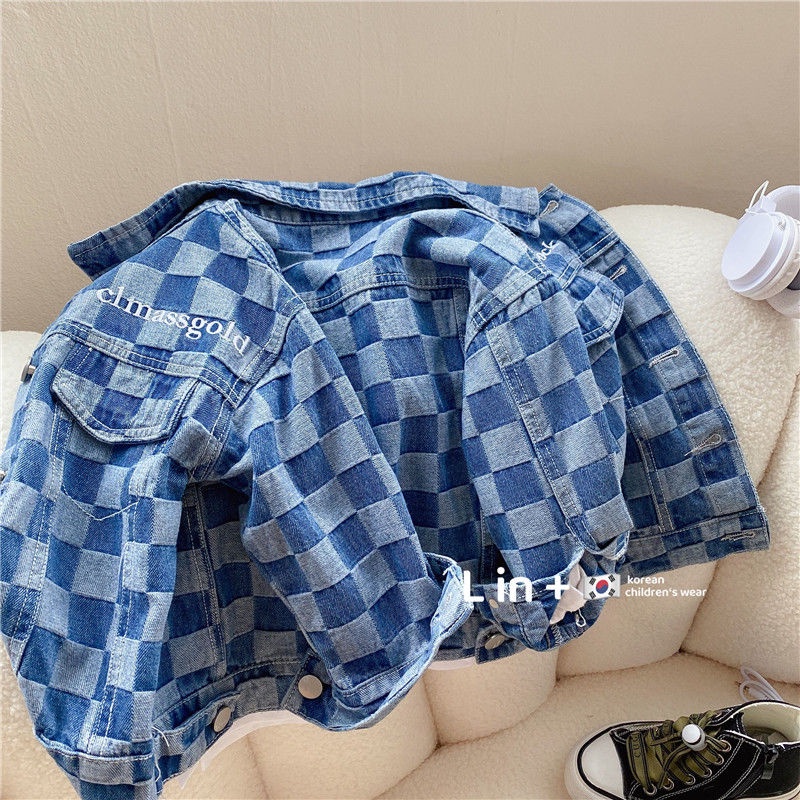 Áo Khoác Denim Phong Cách Hàn Quốc Thời Trang Mùa Xuân Mới 2022 Cho Bé Trai