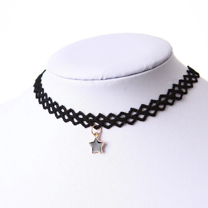 Vòng cổ choker mặt hình ngôi sao năm cánh cá tính dành cho nữ