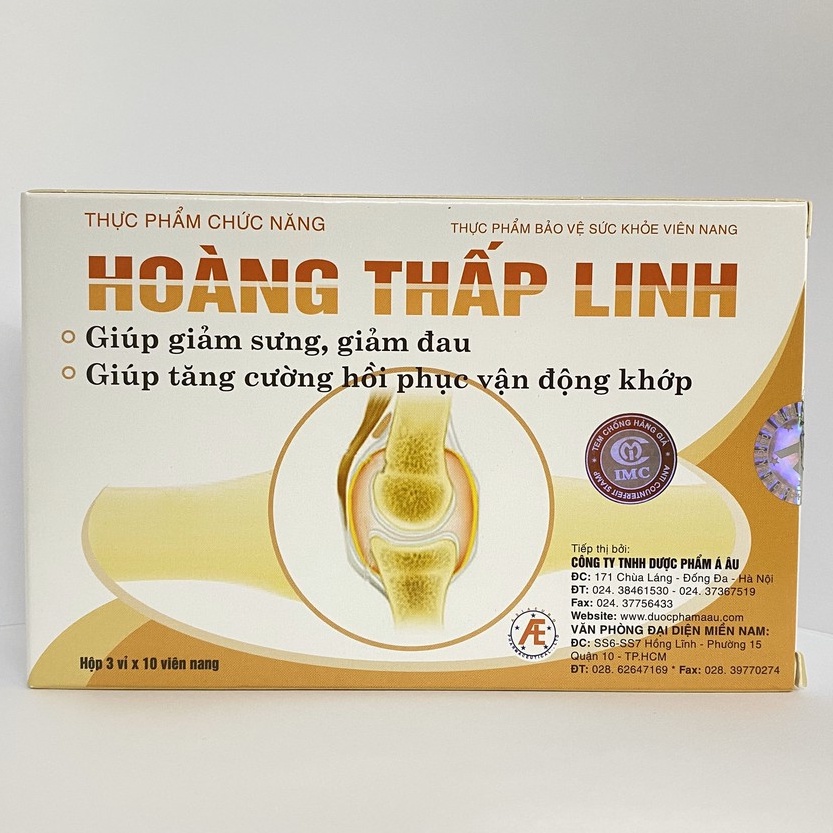 Hoàng Thấp Linh - Hỗ trợ điều trị viêm khớp, viêm đa khớp (Hộp 30 viên)