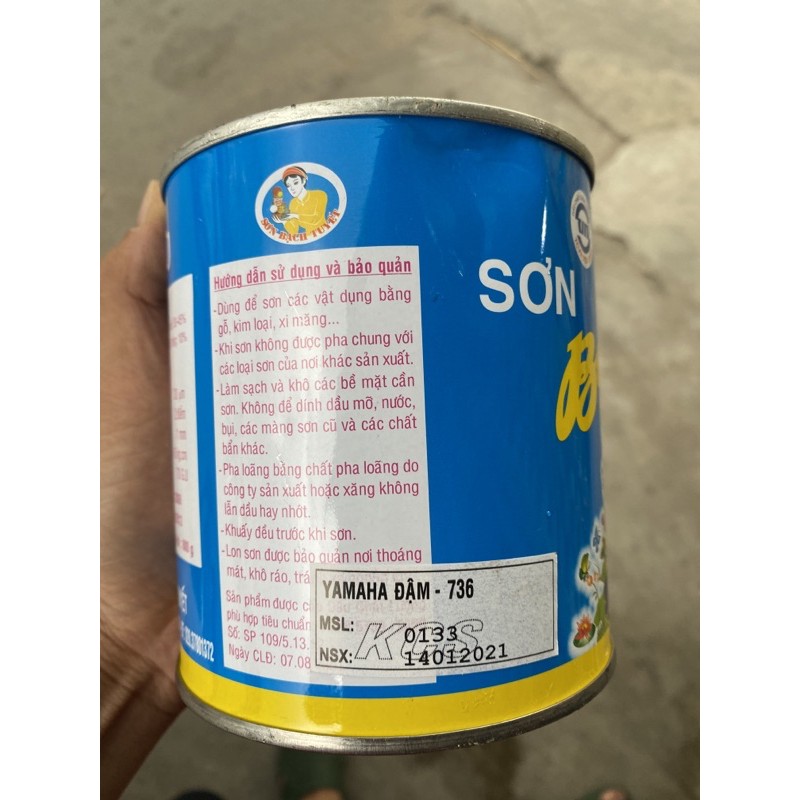 Sơn dầu Bạch Tuyết - Lon 1kg - màu Xanh yamaha đậm