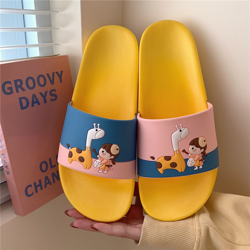 Korean version of cartoon anti-slip soft bottom cool slippers INS