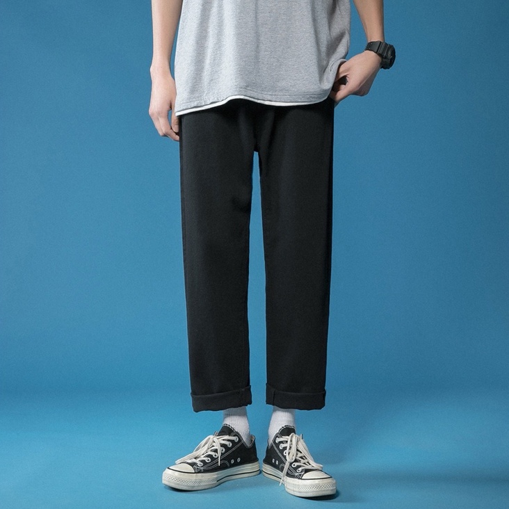 Quần bò ống xuông nam nữ, quần bò đen nam nữ unisex QB-001 | BigBuy360 - bigbuy360.vn