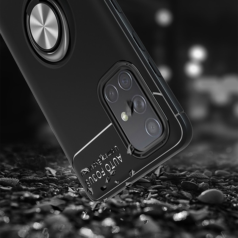 Ốp điện thoại silicon dẻo có nhẫn đỡ từ tính cho Samsung Galaxy A51 A71