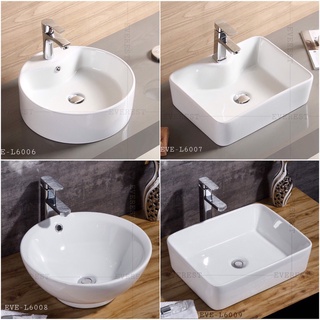 Chậu rửa mặt bằng men sứ cao cấp, Lavabo rửa mặt bằng sứ tráng men nano cao cấp