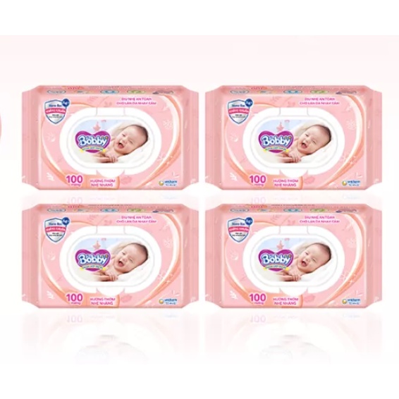COMBO 12 GÓI KHĂN ƯỚT BOBBY 100 TỜ
