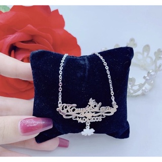 Dây mặt khắc tên cho bé ,bạc s99