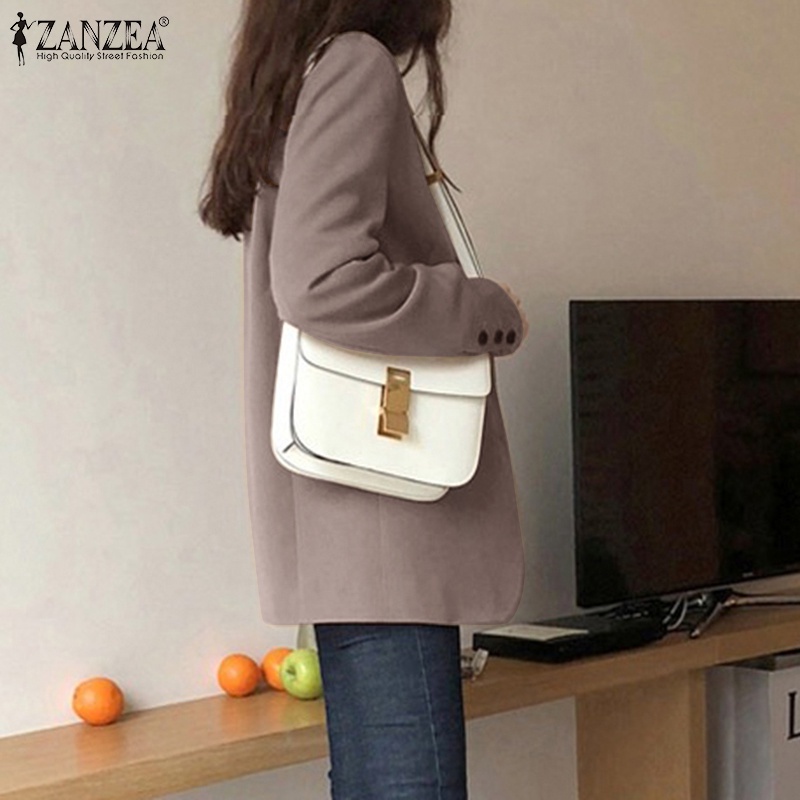 Áo Blazer ZANZEA thiết kế cổ bẻ và hàng nút cài thời trang công sở cho nữ