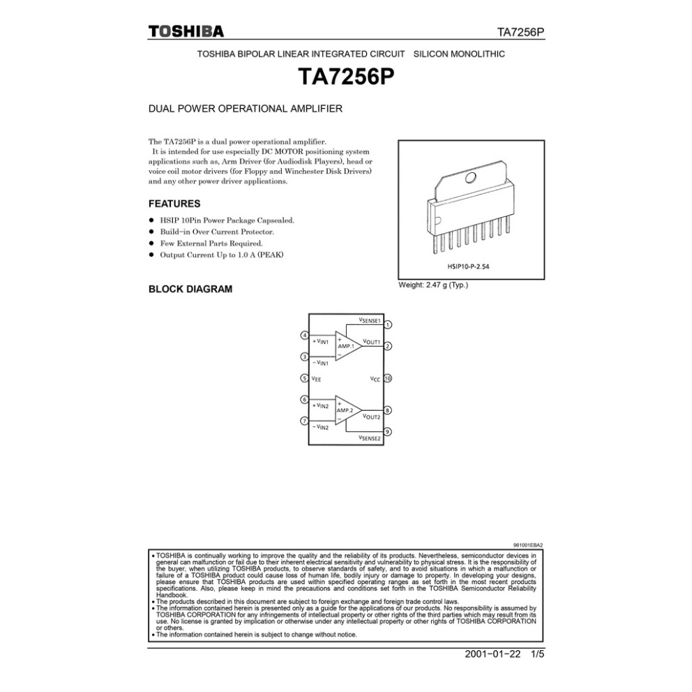 IC khuếch đại TA7256P