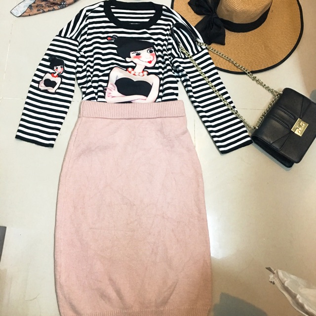 Chân váy len dày dặn