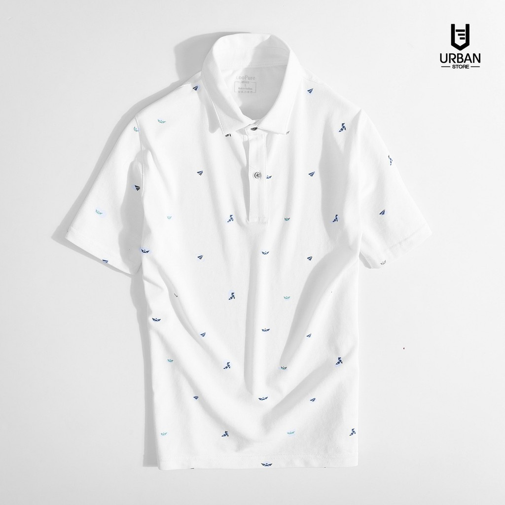 Áo Polo Nam cooPure, Áo Polo Nam 95% Cotton Họa Tiết Origami Printing NO.1825 | BigBuy360 - bigbuy360.vn