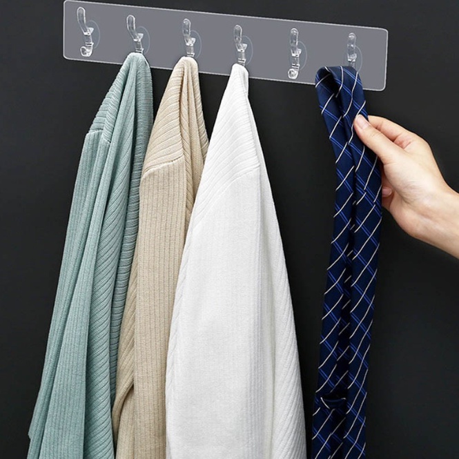 MÓC DÁN NGUYÊN KHỐI 6 MÓC TRONG SUỐT