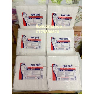 Bông Y Tế Bạch Tuyết Cắt Miếng 7X7 Gói 250g - Hàng chính hãng Bông Bạch Tuyết