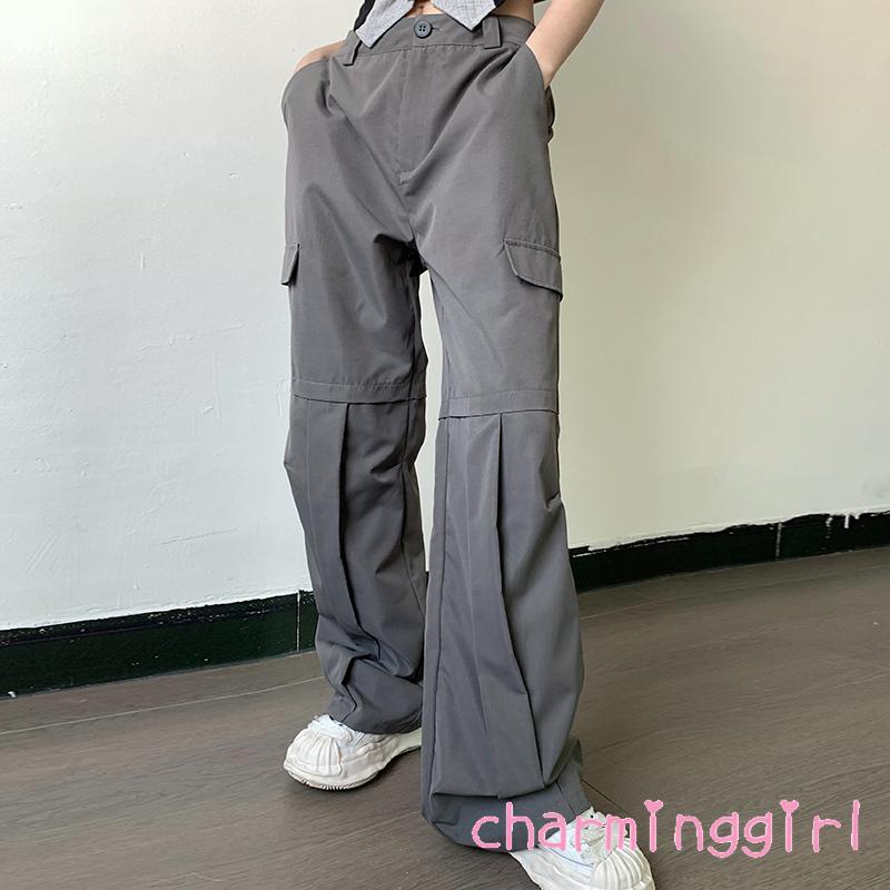 Quần ống rộng Màu Sắc Thanh Lịch Cho Nữ
