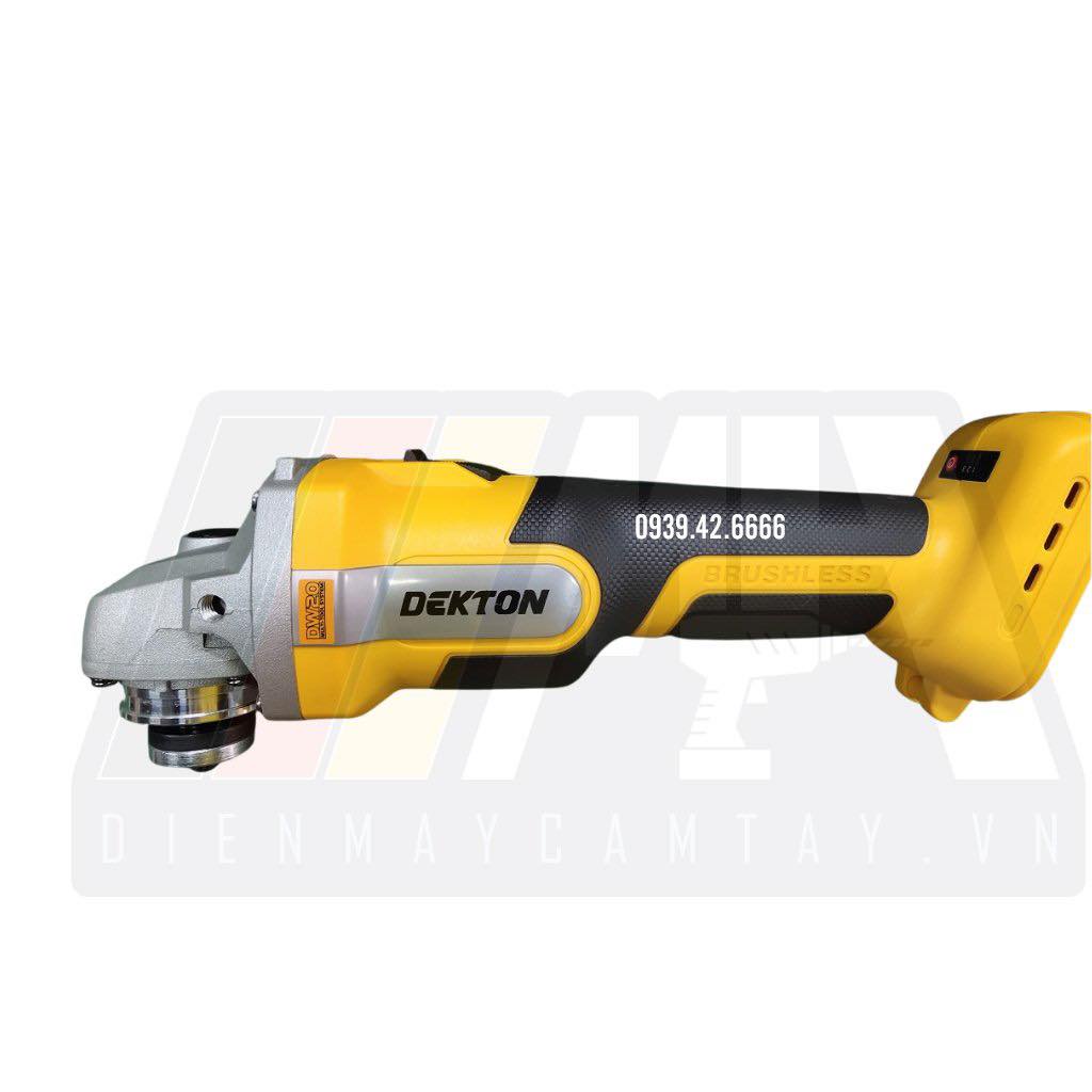 Máy Mài Góc Dùng Pin Dekton D20-AG100S - Chân Pin Dewalt - Motor Brushless - Bạc Đạn NSK 2 Đầu