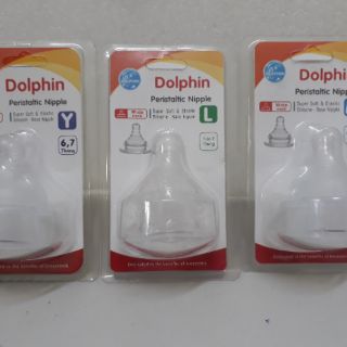 Núm ti Dolphin cổ rộng, cổ hẹp size M, L,Y ( vỉ 2 núm)