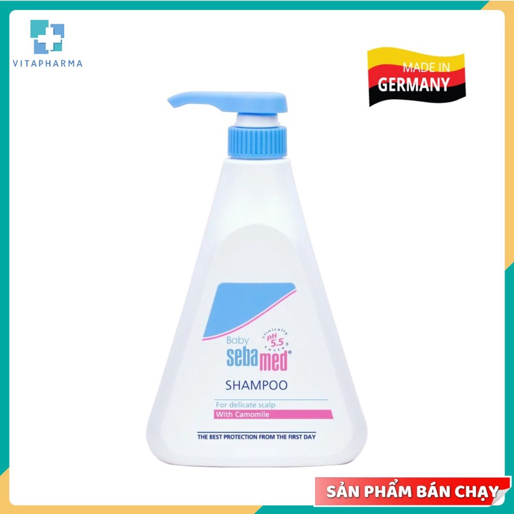 Dầu gội dịu nhẹ không cay mắt bé Sebamed Baby Children's Shampoo pH5.5 (250ml)