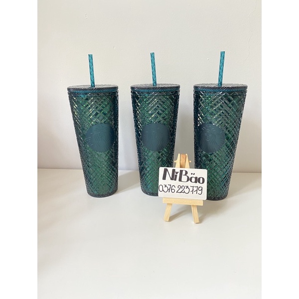 Ly Jeweled màu Xanh Starbucks Usa Xmas 2021