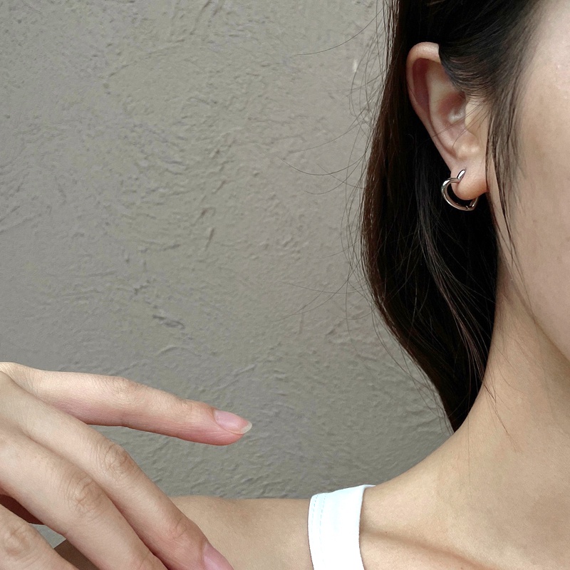 Khuyên Tai Bạc Hình Trái Tim Đơn Giản Thời Trang