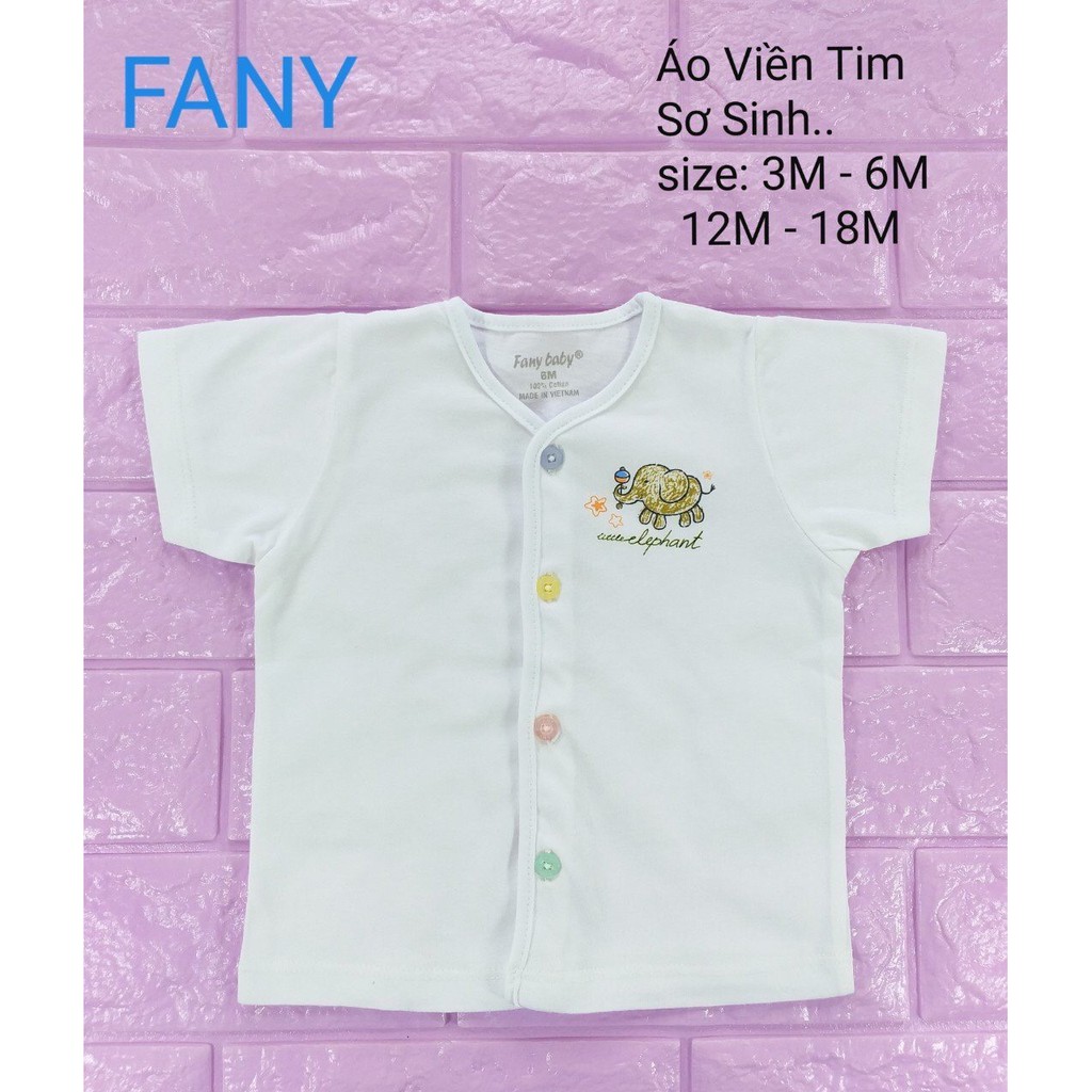 [Chất đẹp] COMBO 5 ÁO CHO BÉ SƠ SINH HIỆU FANY, ÁO THUN CHẤT COTTON VẢI MÁT MỀM MỊN CO GIÃN