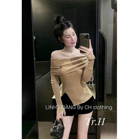 ÁO TRỄ VAI DÂY RÚT XẺ CẠNH