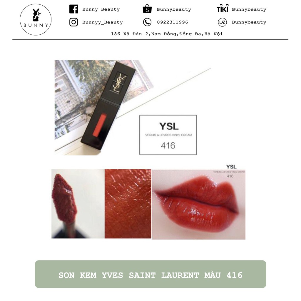 (CÓ SẴN) SON KEM YVES SAINT LAURENT MÀU 416