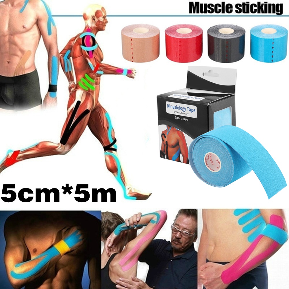 Cuộn Băng Dán Thể Thao Hỗ Trợ Bảo Vệ Cơ Vai Đầu Gối 5M
