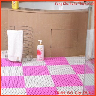 COMBO 24 TẤM THẢM GHÉP NHÀ TẮM NHIỀU MÀU SẮC KÍCH THƯỚC 24.5X24.5CM