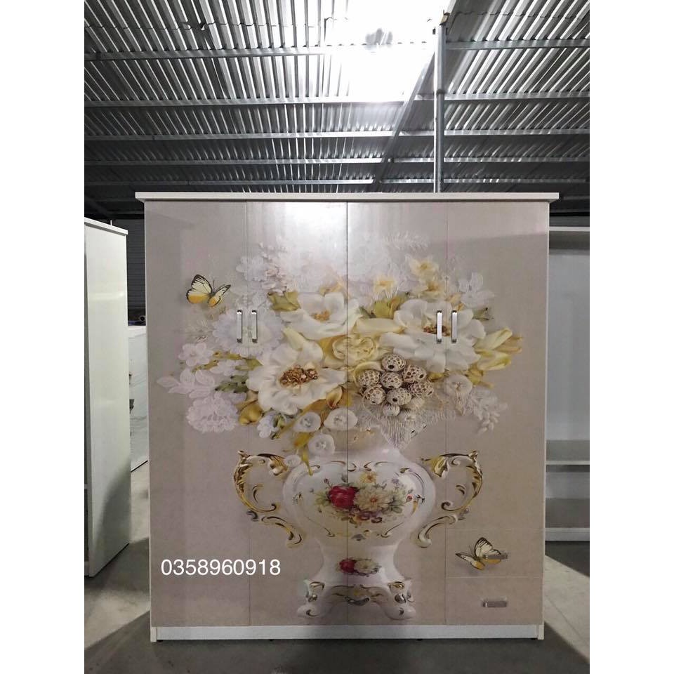 Tủ nhựa Đài Loan - FREESHIP tủ quần áo nhựa 4 cánh Đài Loan màu Trắng  hồng  xanh dương  vân gỗ óc chó  vân gỗ | BigBuy360 - bigbuy360.vn