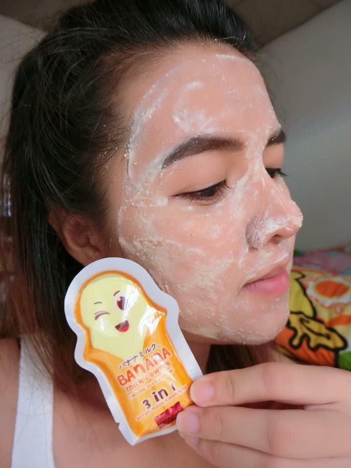 Gói ủ mặt ġiảm mụȵ Bannana Milk Powder 3 in 1 (White plus renew) Thái Lan