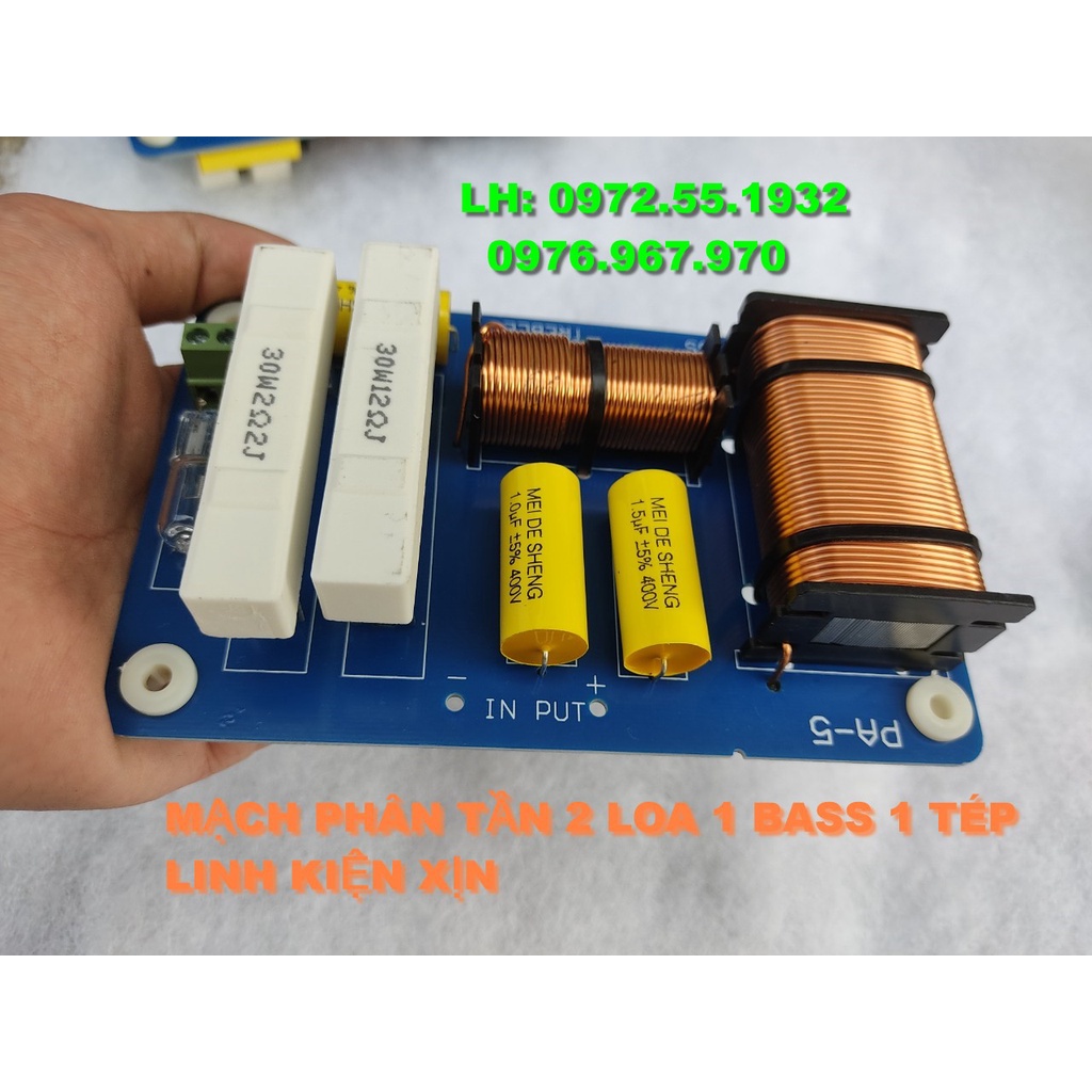 MẠCH PHÂN TẦN 2 LOA 1 BASS 1 TREBLE CHO CHẤT ÂM CỰC CHUẨN-LINH KIỆN XỊN-2 MẠCH