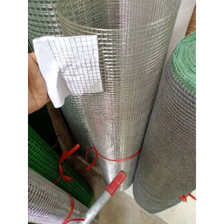 1mét dài lưới thép mạ kẽm hàn ô vuông 0.5cm & ô 1cm thép bọc nhựa khổ cao 1m