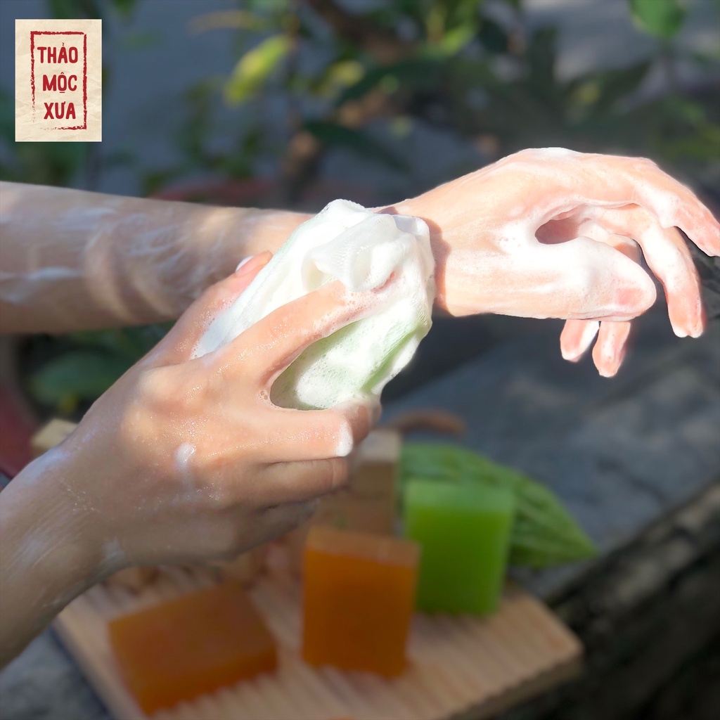 Xà bông mướp đắng tràm trà Thảo Mộc Xưa giúp giảm mụn lưng và làm mềm da 100gr | BigBuy360 - bigbuy360.vn