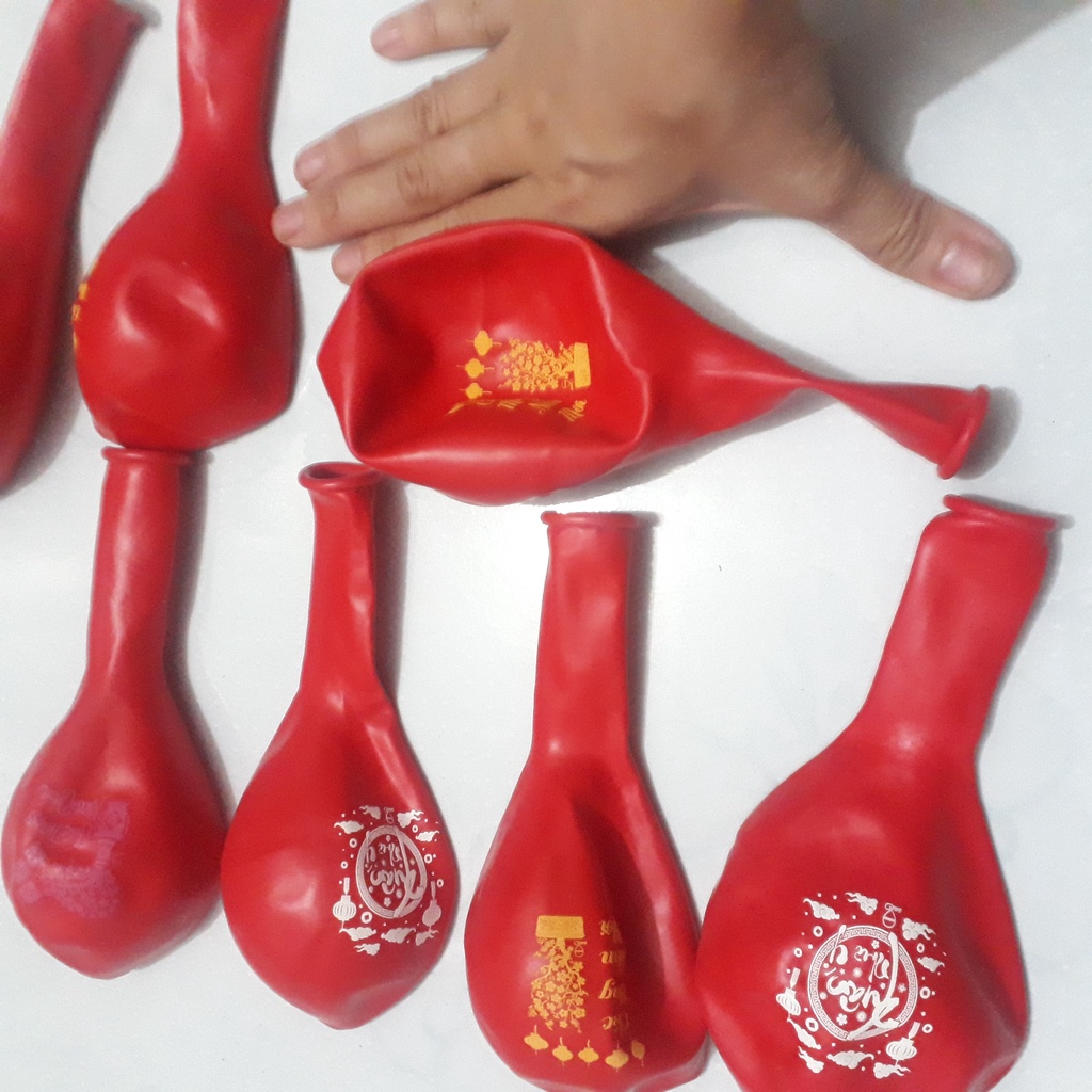 Bong Bóng To Dày In Chữ Ngày Tết Chúc mừng Năm Mới