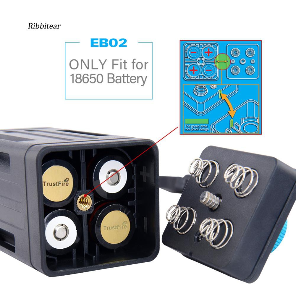 Vỏ Pin Sạc Dự Phòng EB02 / EB03 8.4V 18650 Chống Thấm Nước Tiện Dụng Cho Xe Đạp