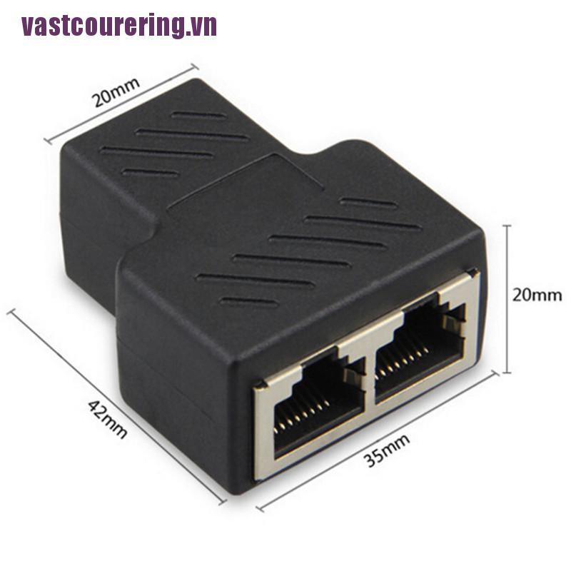 Chuyển Phát Nhanh♥Đầu Nối Dây Cáp Mạng LAN RJ45 1 Sang 2