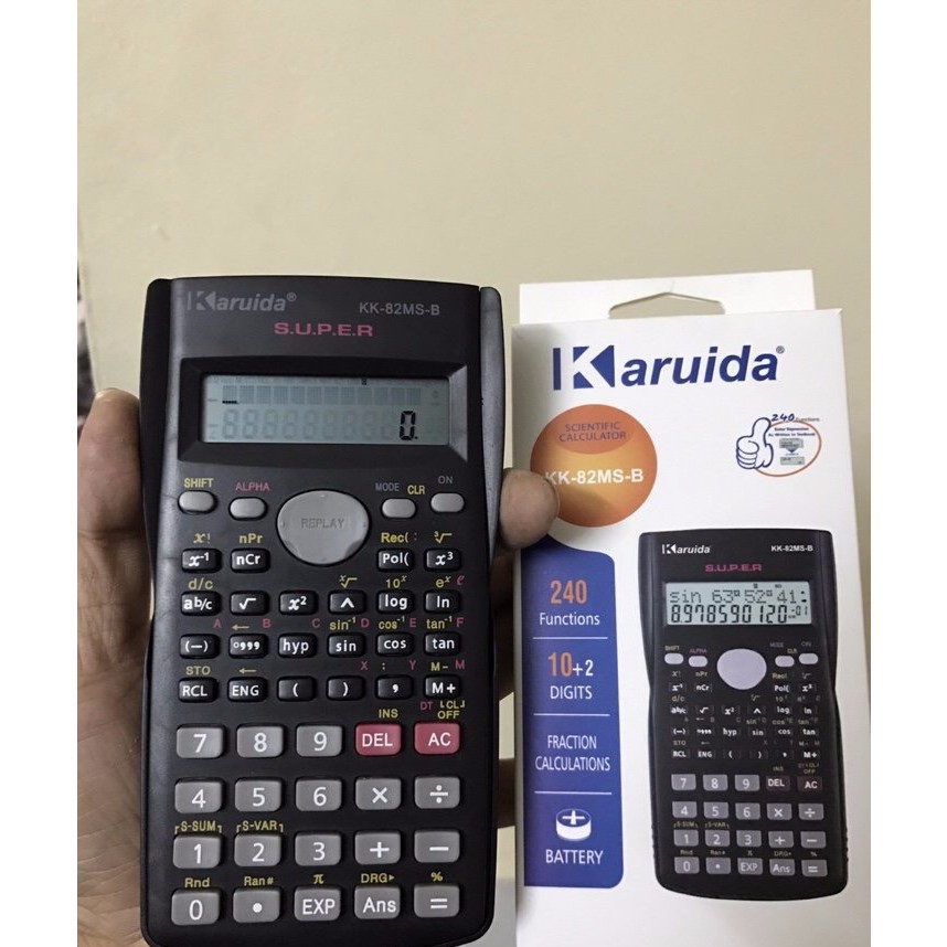 Máy tính bỏ túi in chữ Karulda(xám)