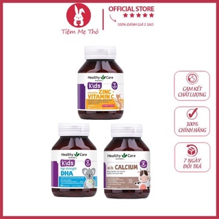 Bộ sản phẩm healthy care cho bé - dha - canxi - kẽm + vtm c