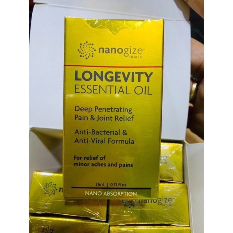 Dầu Gió Vàng Trường Thọ Chuyên Dành Cho Xoa Bóp LONGEVITY ESSENTIAL OIL Chai 21ml của Mỹ