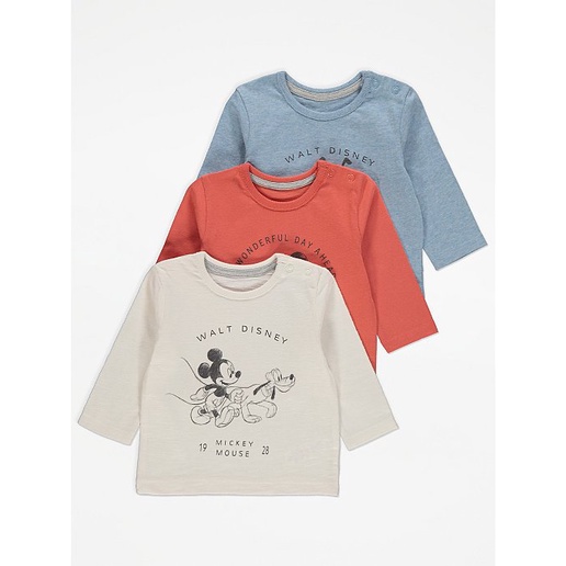 Set 3 áo thun dài tay họa tiết Mickey George UK