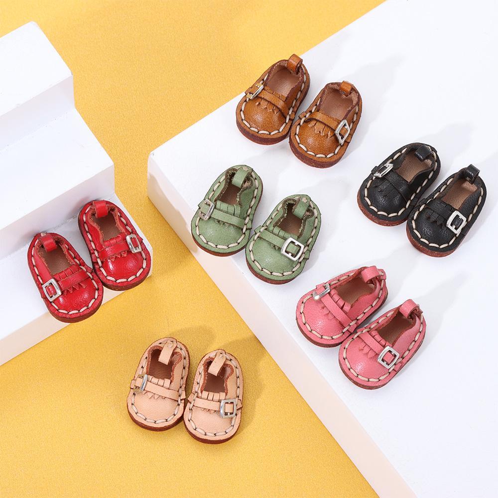 Giày Búp Bê Da Bò Handmade 6 Màu Dành Cho Búp Bê 1 / 11 OB11