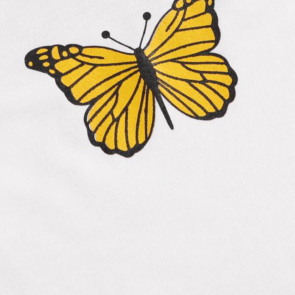 Áo Croptop Hai Dây In Hình Bướm Thời Trang Cho Nữ