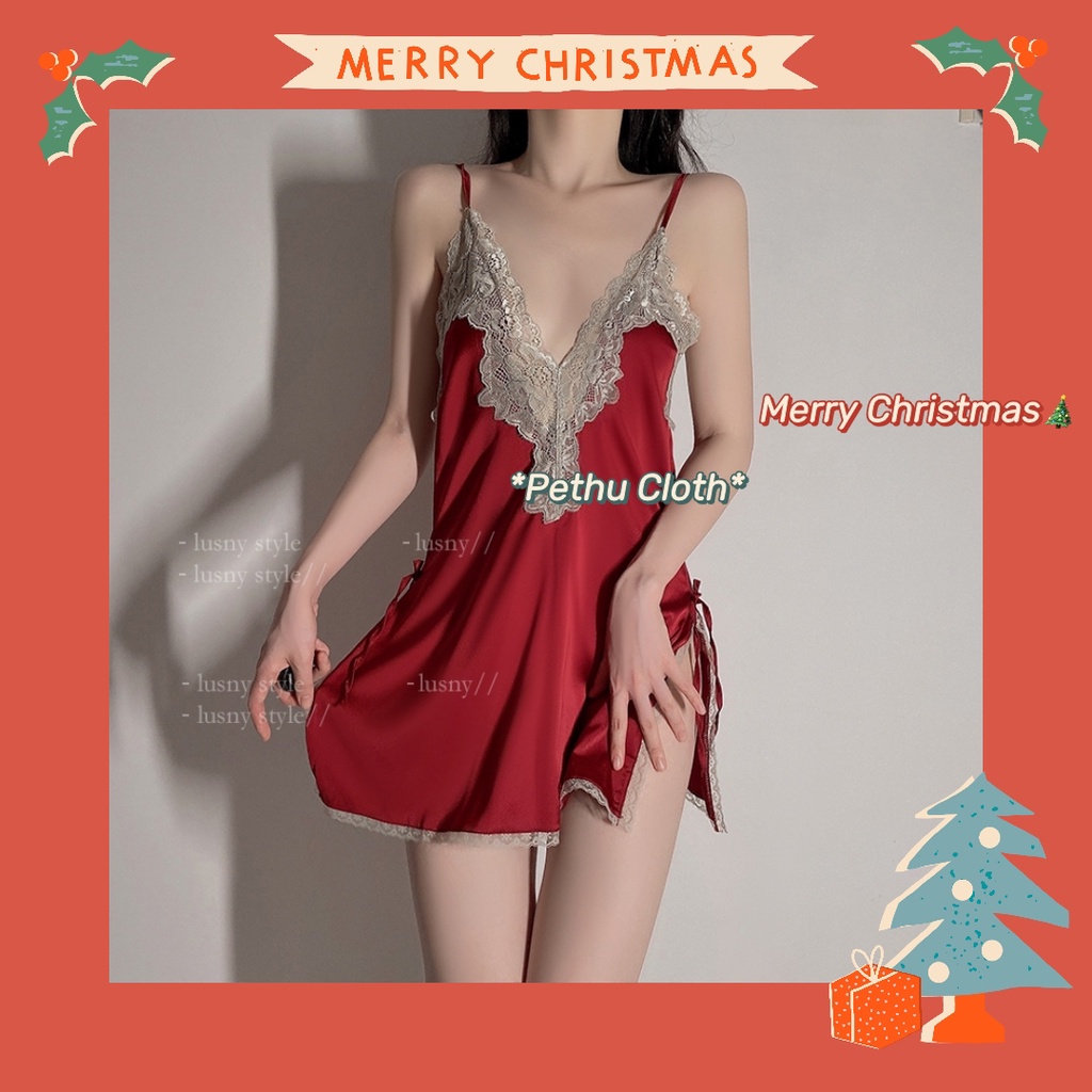 （Cho 62-75kg)（Q1,HCM）Đồ Ngủ SexyĐồ ngủ 2 dây ren nude không mút, chất phi mịn quyến rũ bigsize-022