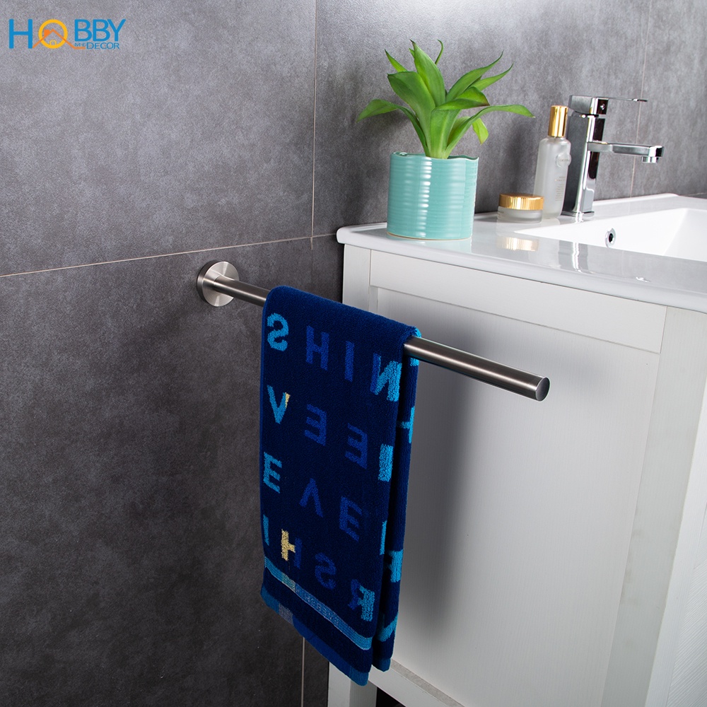 Thanh treo khăn tắm khoan tường cao cấp Hobby Home Decor GTD40 - chuẩn Inox 304 - dài 40cm